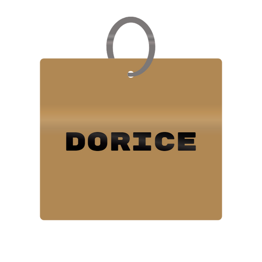 Keychain Engraved with Dorice MDF 4cm x 4cm x 3mm