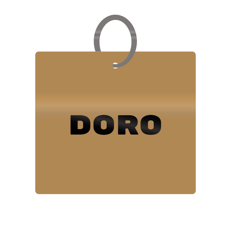 Keychain Engraved with Doro MDF 4cm x 4cm x 3mm