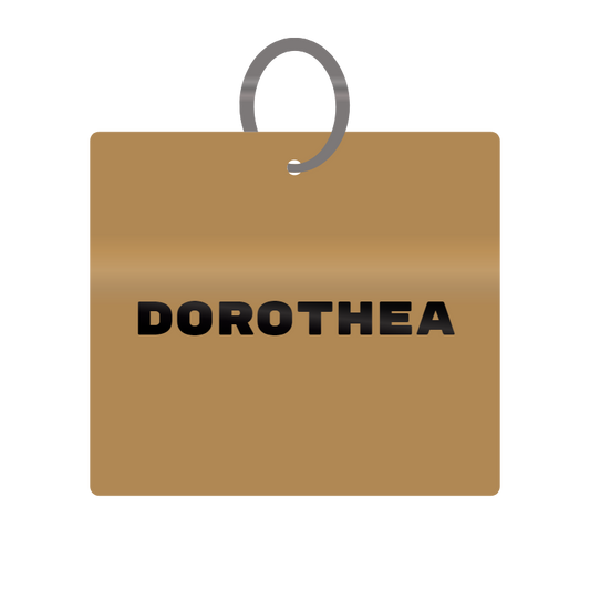 Keychain Engraved with Dorothea MDF 4cm x 4cm x 3mm