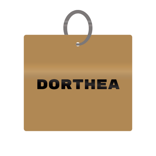 Keychain Engraved with Dorthea MDF 4cm x 4cm x 3mm