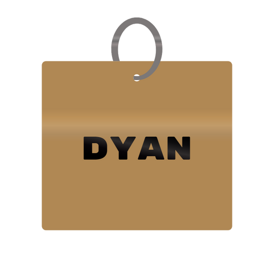 Keychain Engraved with Dyan MDF 4cm x 4cm x 3mm