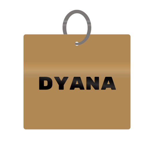 Keychain Engraved with Dyana MDF 4cm x 4cm x 3mm