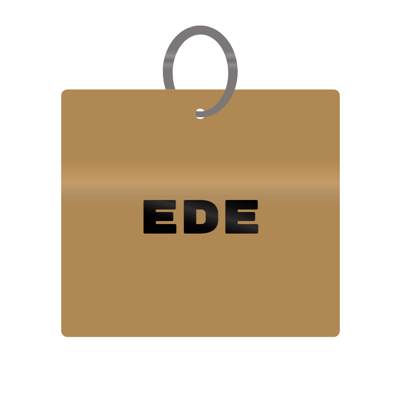 Keychain Engraved with Ede MDF 4cm x 4cm x 3mm