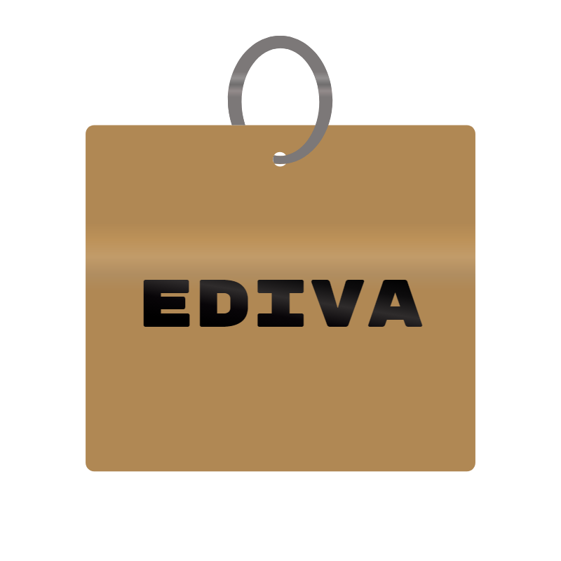 Keychain Engraved with Ediva MDF 4cm x 4cm x 3mm