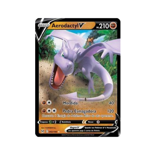 Aerodactyl-V 092/196 in Portuguese Lost Origin Pokémon TCG