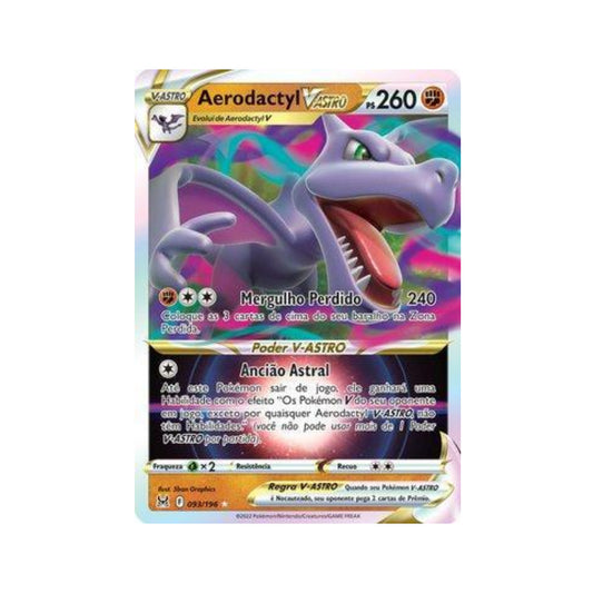 Aerodactyl-VSTAR 093/196 in Portuguese Lost Origin Pokémon TCG