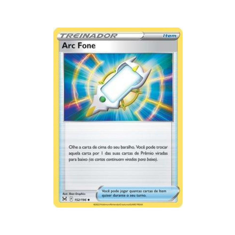 Arc Phone 152/196 in Portuguese Lost Origin Pokémon TCG