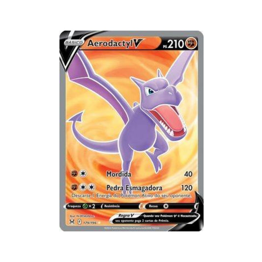 Aerodactyl-V 179/196 in Portuguese Lost Origin Pokémon TCG