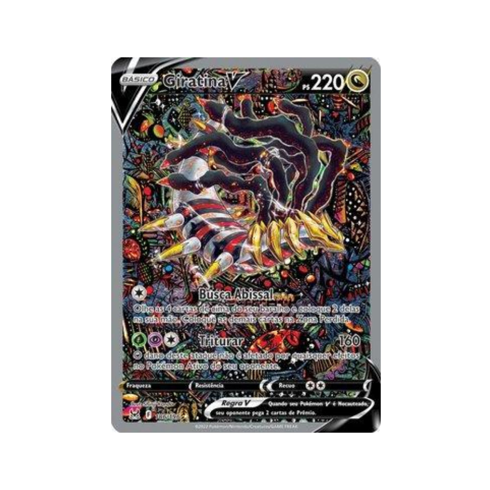 Giratina-V 186/196 in Portuguese Lost Origin Pokémon TCG