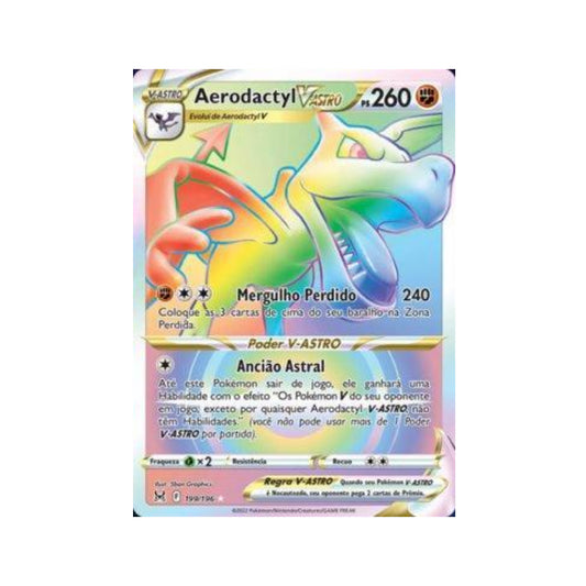 Aerodactyl-VSTAR 199/196 in Portuguese Lost Origin Pokémon TCG