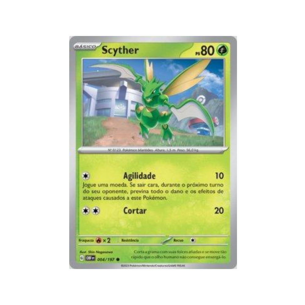 Scyther 004/197 in Portuguese Obsidian Flames Pokémon TCG