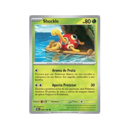 Shuckle 005/197 in Portuguese Obsidian Flames Pokémon TCG