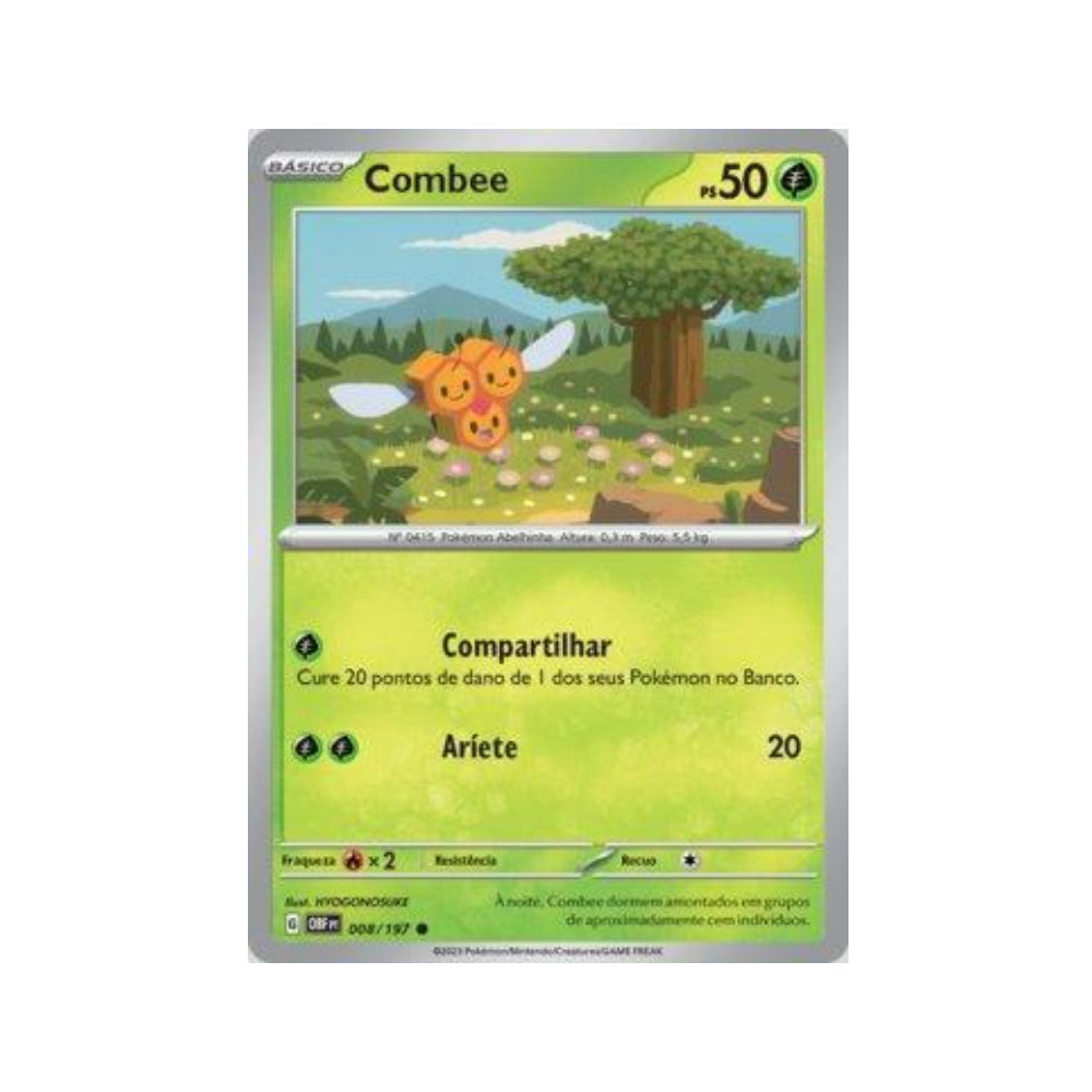 Combee 008/197 in Portuguese Obsidian Flames Pokémon TCG