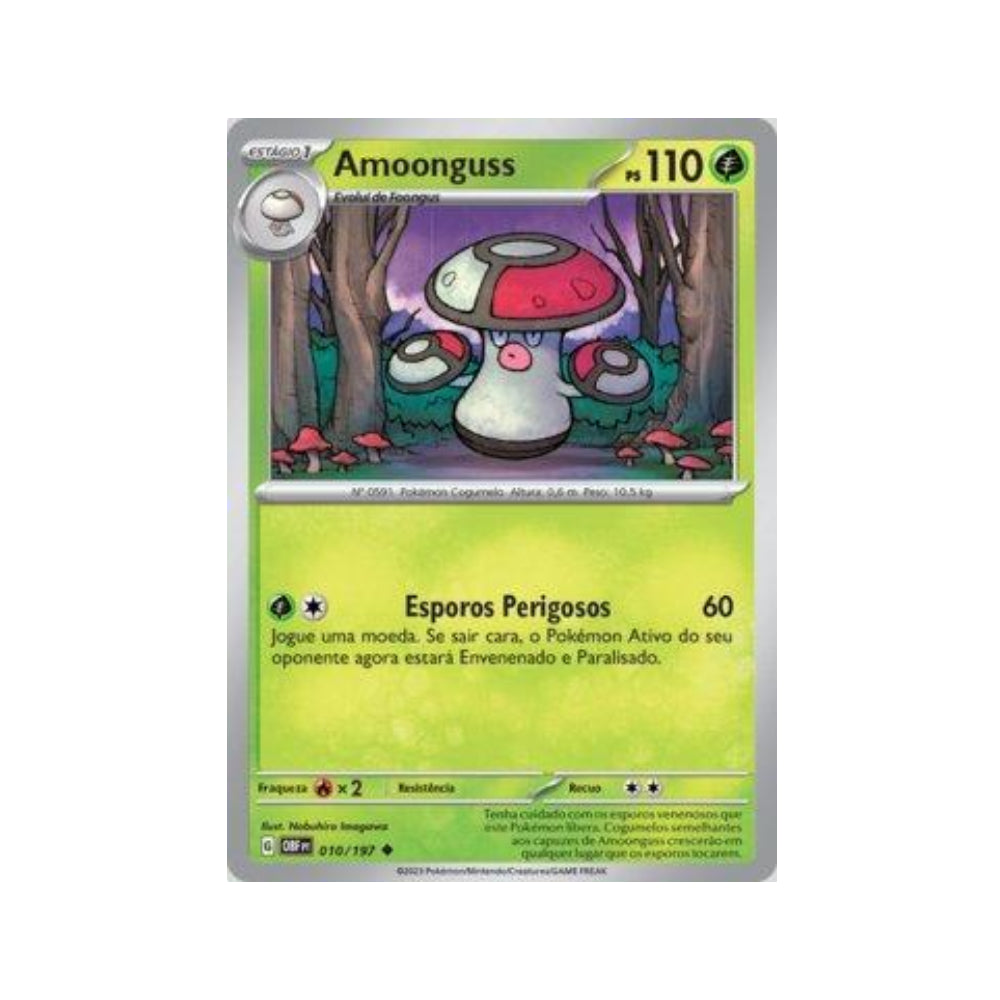 Amoonguss 010/197 in Portuguese Obsidian Flames Pokémon TCG