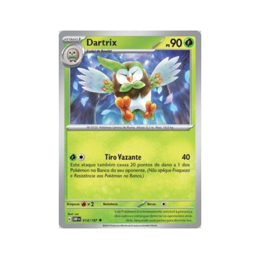 Dartrix 014/197 in Portuguese Obsidian Flames Pokémon TCG