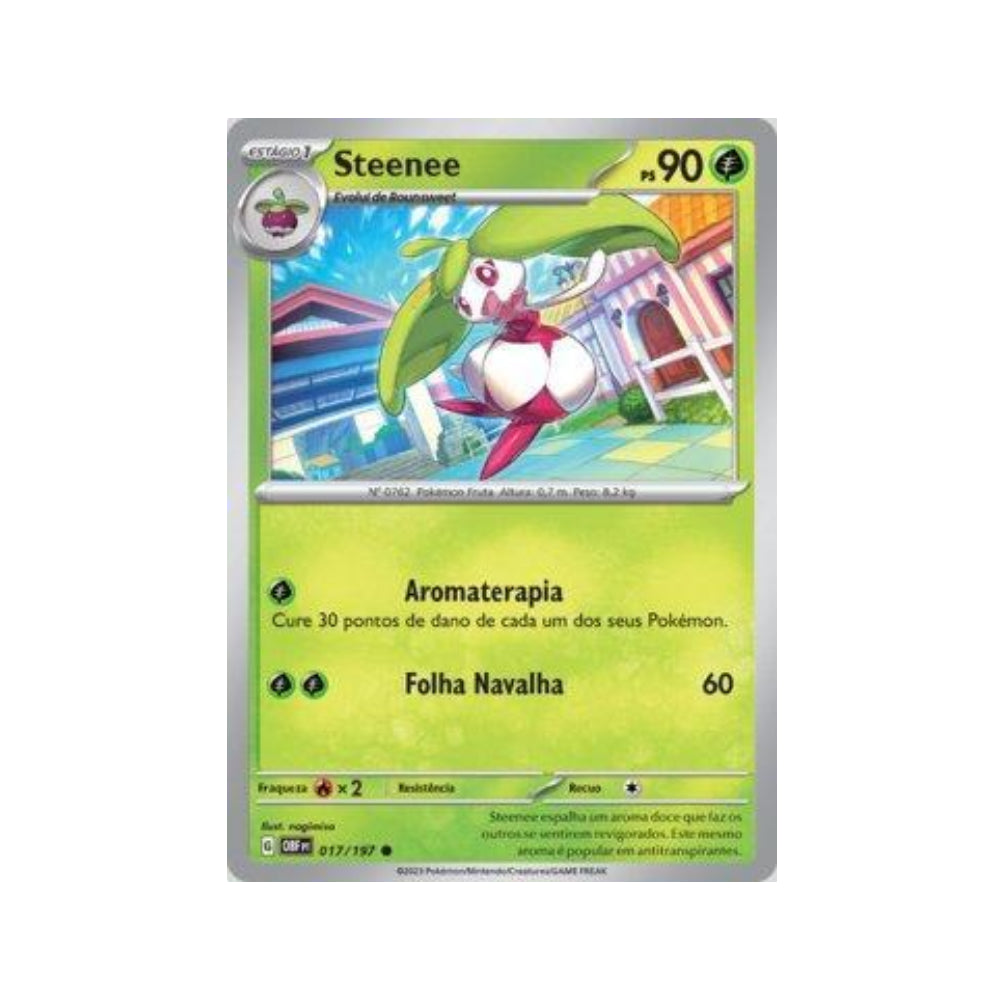 Steenee 017/197 in Portuguese Obsidian Flames Pokémon TCG