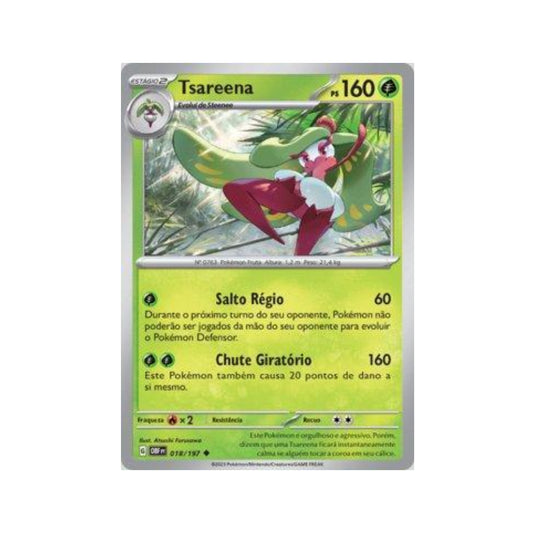 Tsareena 018/197 in Portuguese Obsidian Flames Pokémon TCG