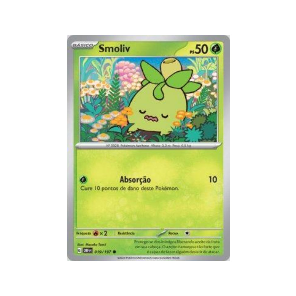 Smoliv 019/197 in Portuguese Obsidian Flames Pokémon TCG