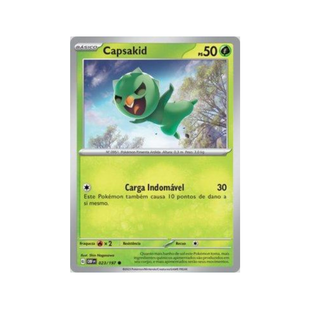 Capsakid 023/197 in Portuguese Obsidian Flames Pokémon TCG