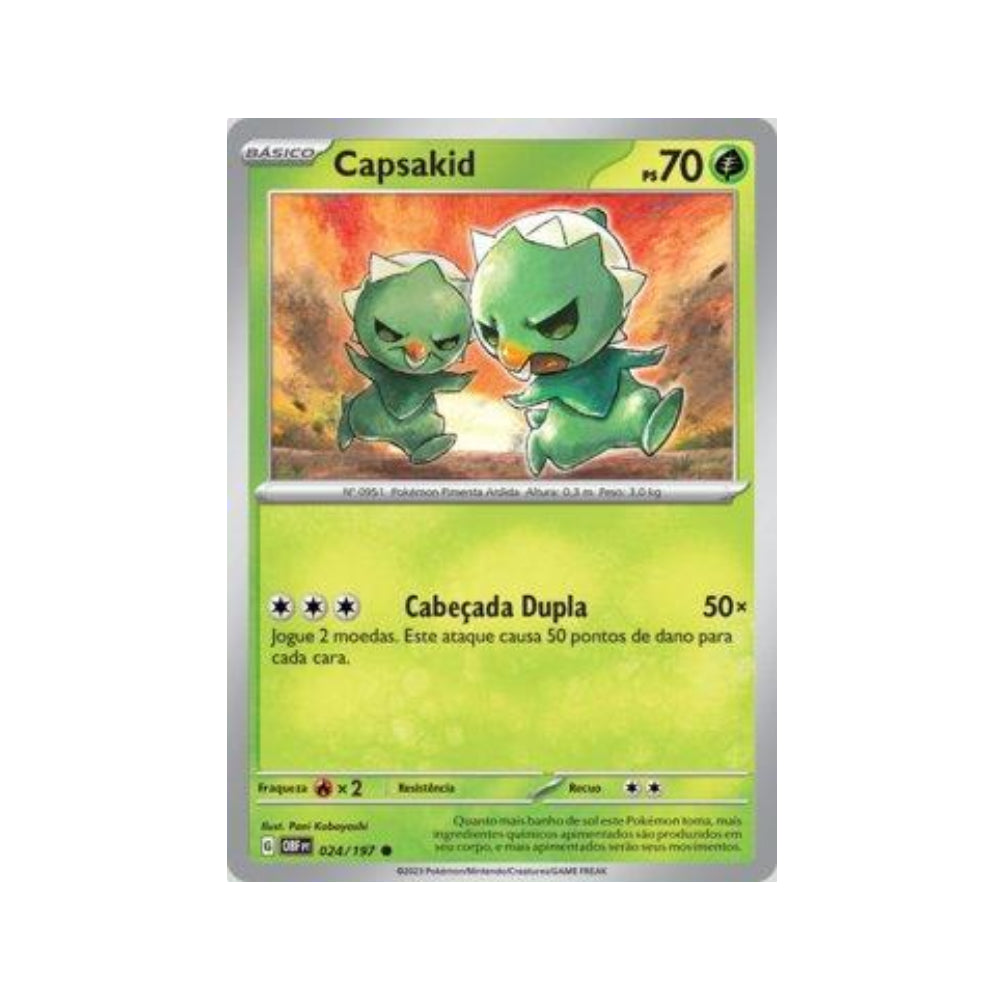 Capsakid 024/197 in Portuguese Obsidian Flames Pokémon TCG