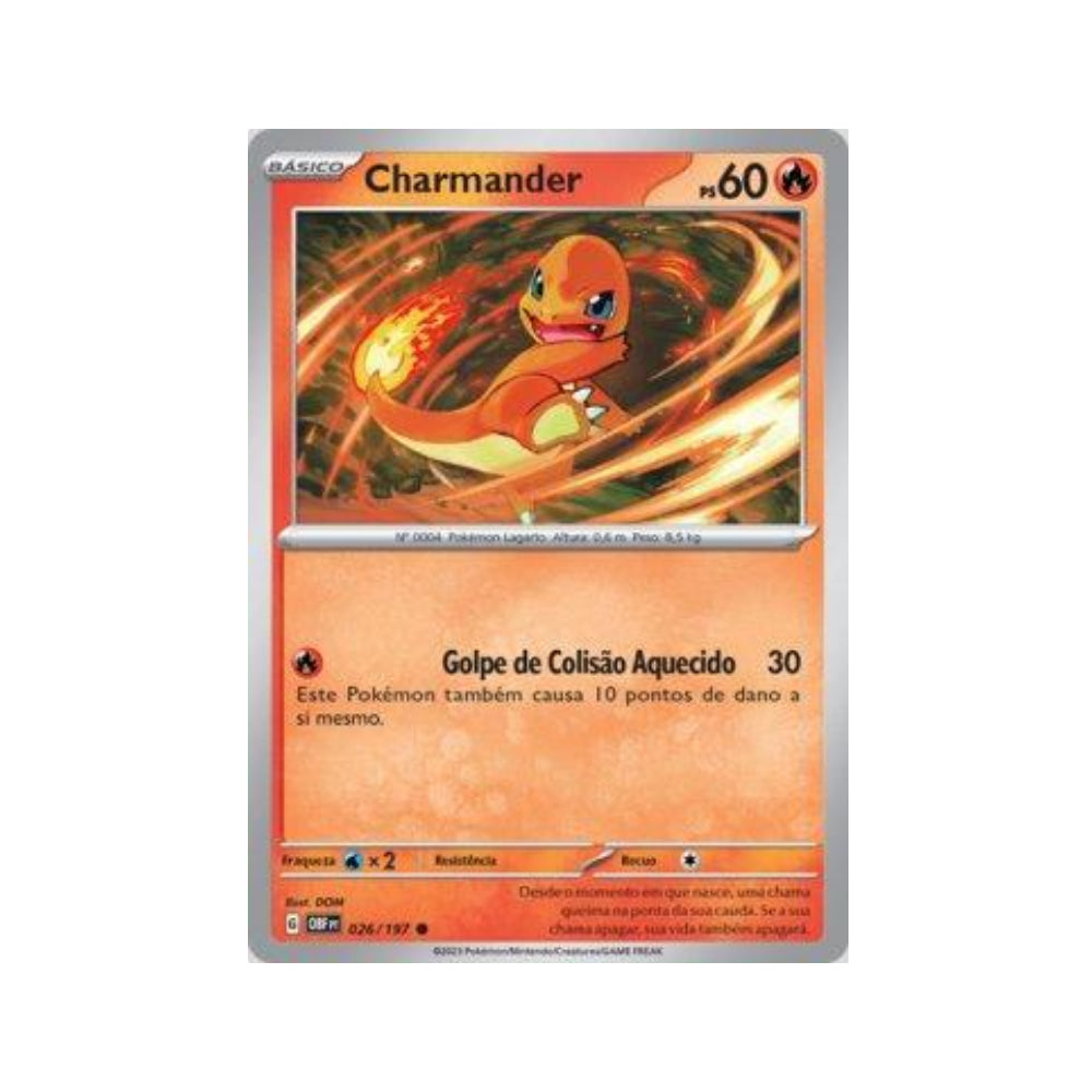 Charmander 026/197 in Portuguese Obsidian Flames Pokémon TCG