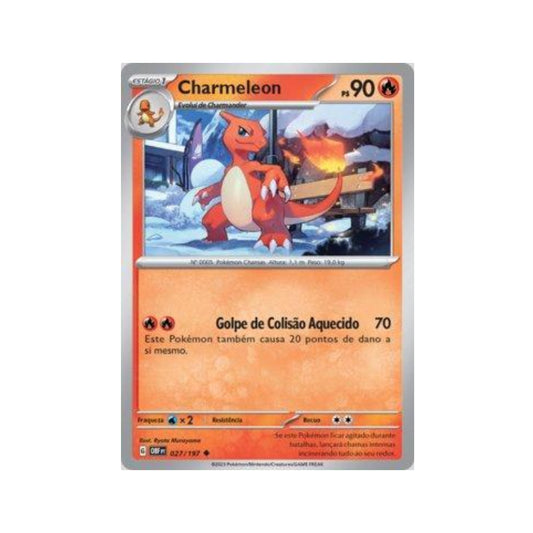 Charmeleon 027/197 in Portuguese Obsidian Flames Pokémon TCG