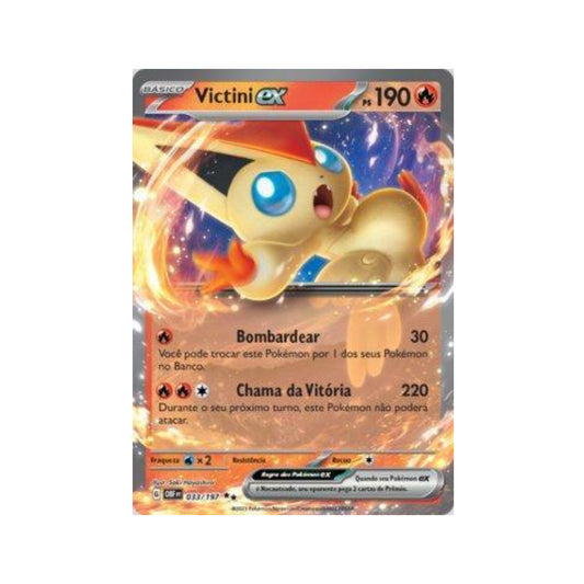 Victini ex 033/197 in Portuguese Obsidian Flames Pokémon TCG