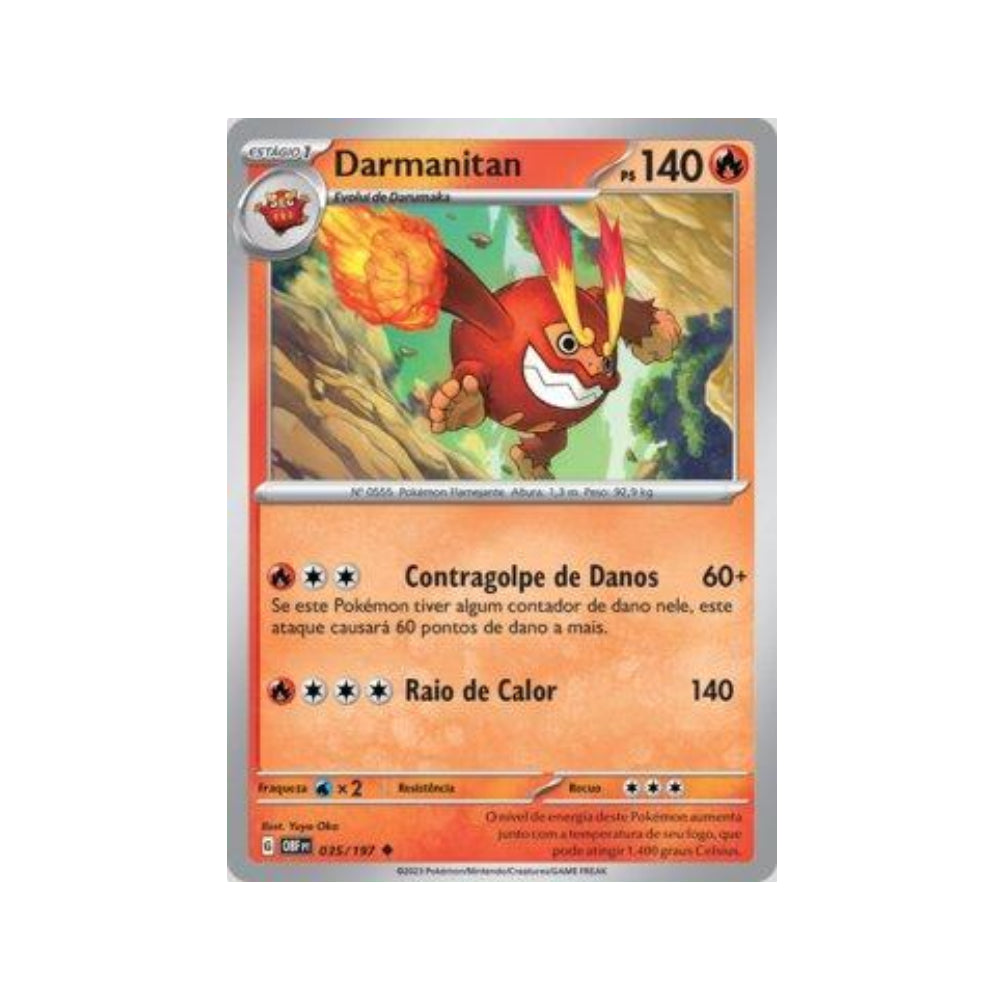 Darmanitan 035/197 in Portuguese Obsidian Flames Pokémon TCG