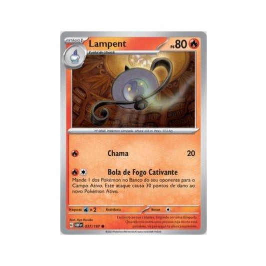 Lampent 037/197 in Portuguese Obsidian Flames Pokémon TCG