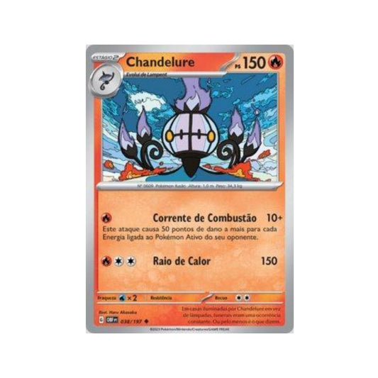 Chandelure 038/197 in Portuguese Obsidian Flames Pokémon TCG