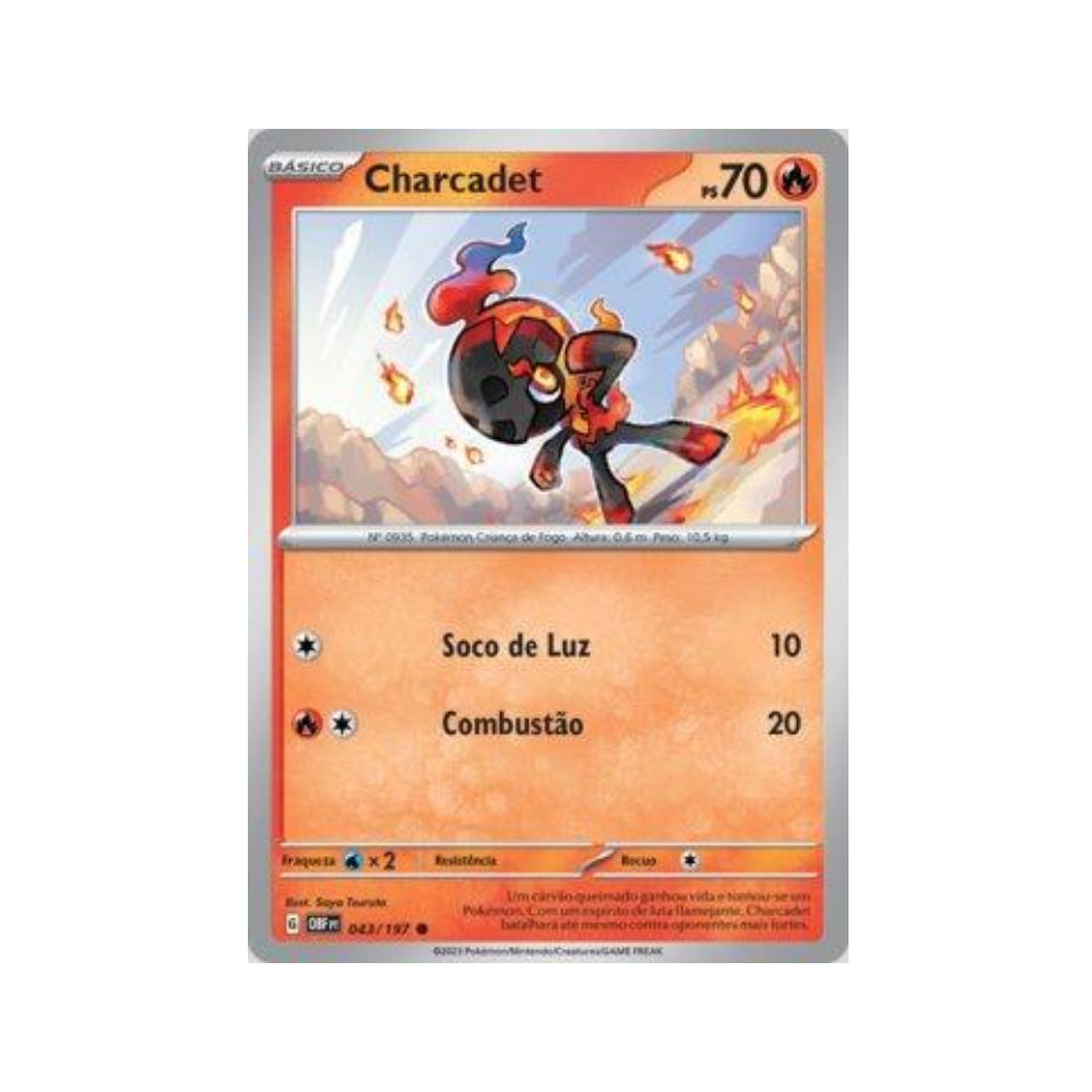 Charcadet 043/197 in Portuguese Obsidian Flames Pokémon TCG