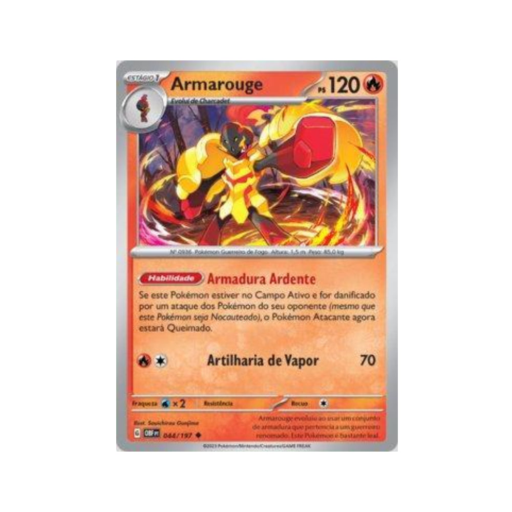 Armarouge 044/197 in Portuguese Obsidian Flames Pokémon TCG