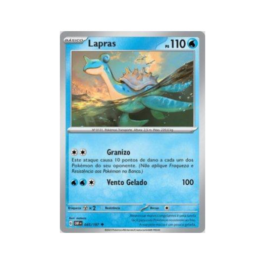 Lapras 045/197 in Portuguese Obsidian Flames Pokémon TCG