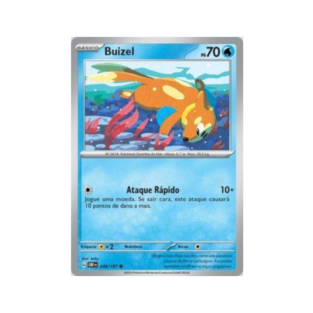 Buizel 048/197 in Portuguese Obsidian Flames Pokémon TCG