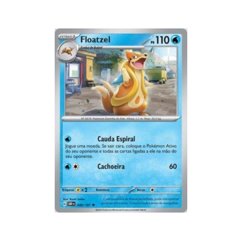 Floatzel 049/197 in Portuguese Obsidian Flames Pokémon TCG