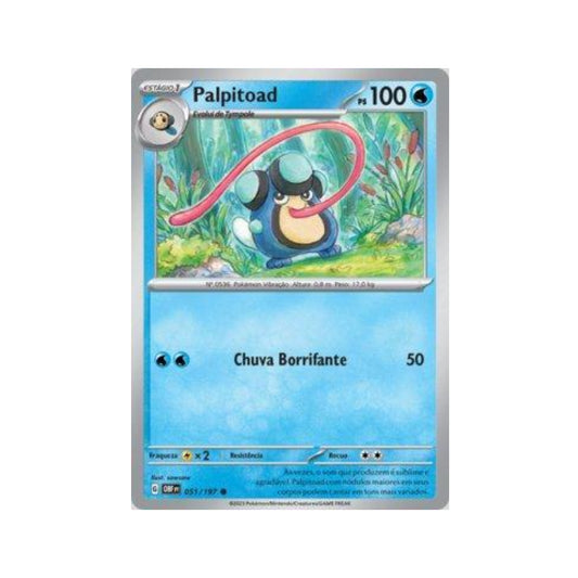 Palpitoad 051/197 in Portuguese Obsidian Flames Pokémon TCG