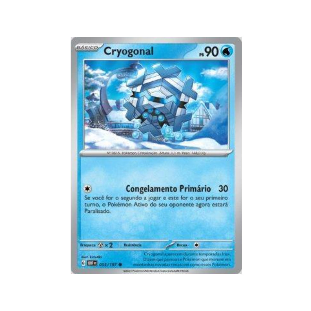 Cryogonal 055/197 in Portuguese Obsidian Flames Pokémon TCG