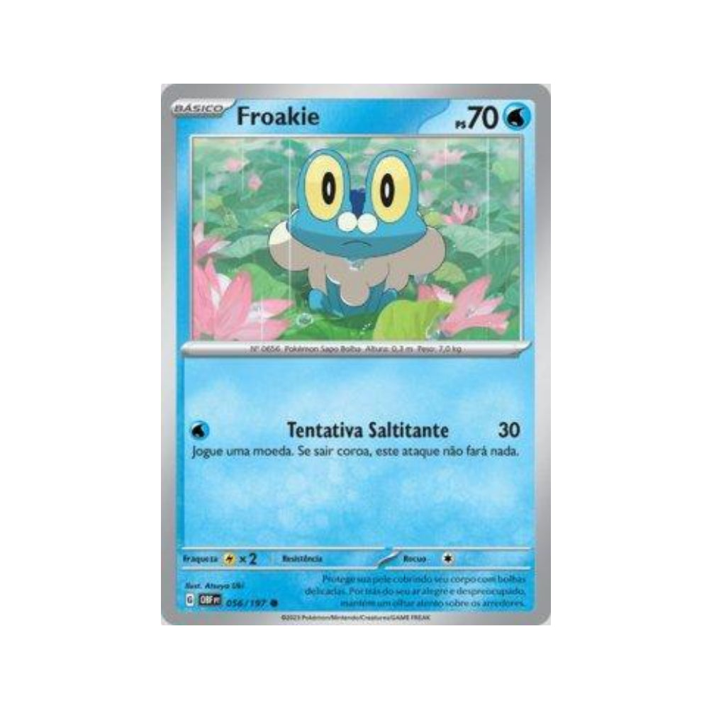 Froakie 056/197 in Portuguese Obsidian Flames Pokémon TCG