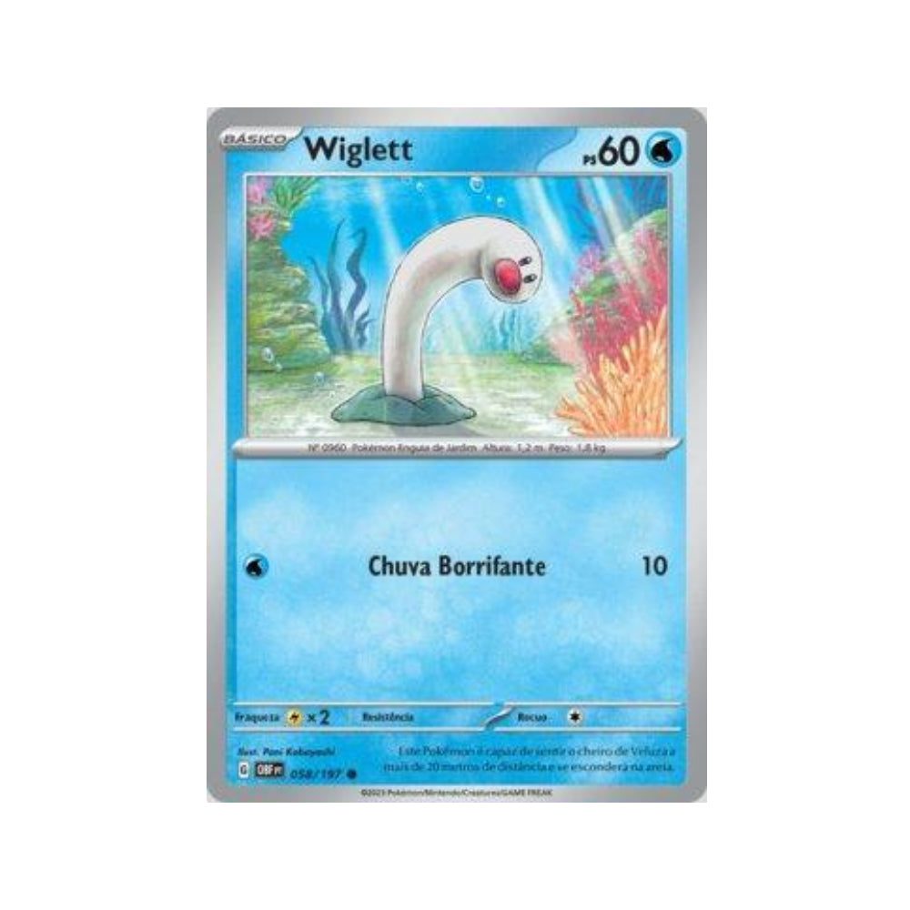 Wiglett 058/197 in Portuguese Obsidian Flames Pokémon TCG