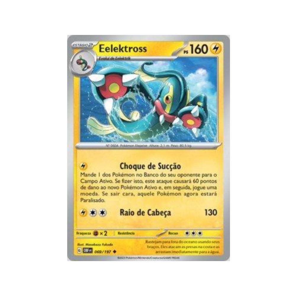 Eelektross 069/197 in Portuguese Obsidian Flames Pokémon TCG