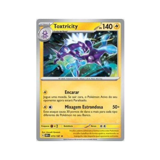 Toxtricity 072/197 in Portuguese Obsidian Flames Pokémon TCG