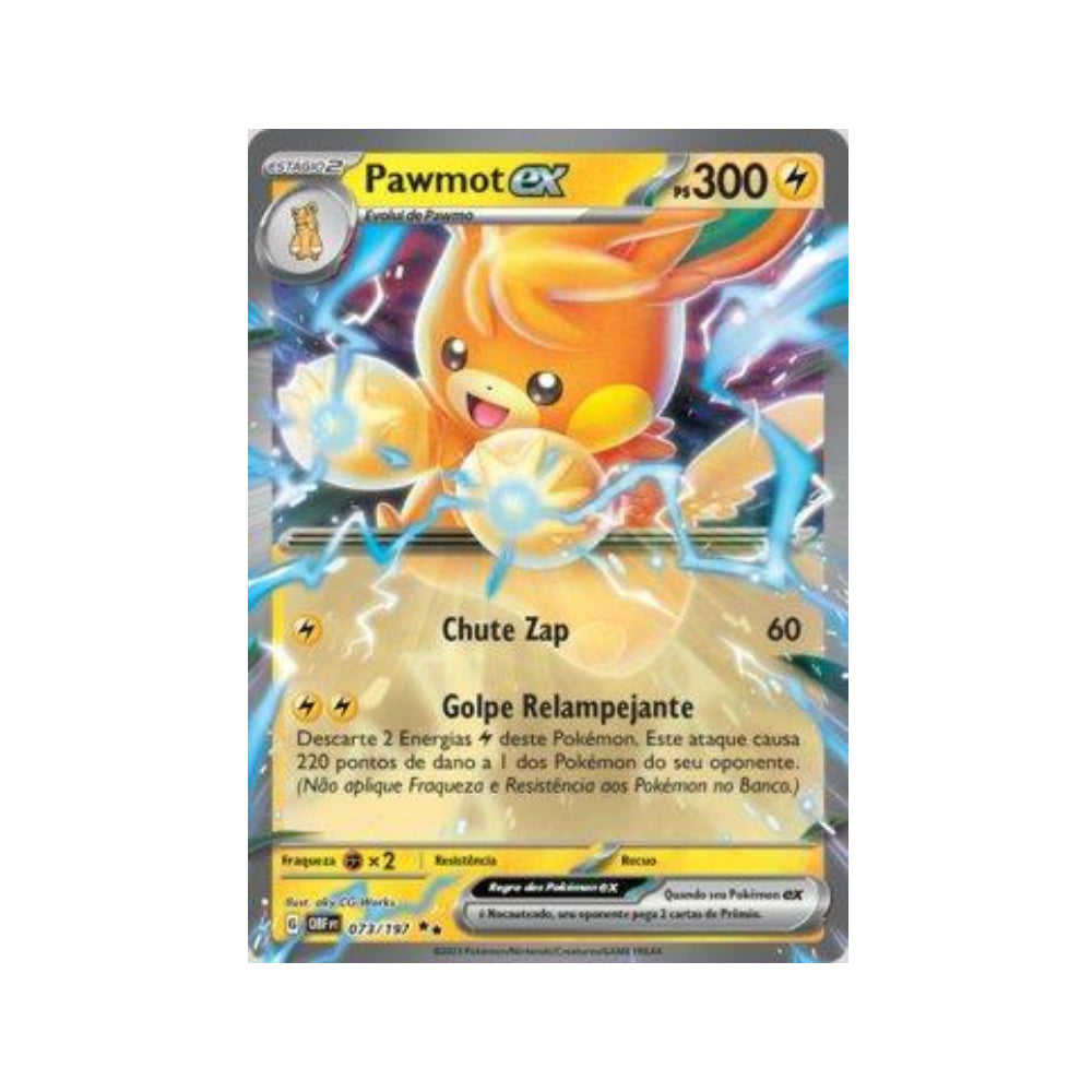 Pawmot ex 073/197 in Portuguese Obsidian Flames Pokémon TCG