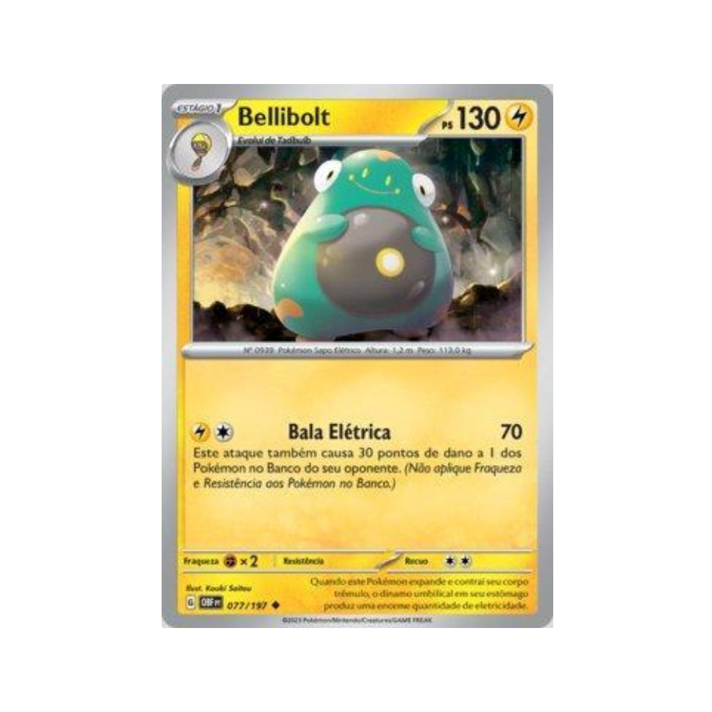 Bellibolt 077/197 in Portuguese Obsidian Flames Pokémon TCG