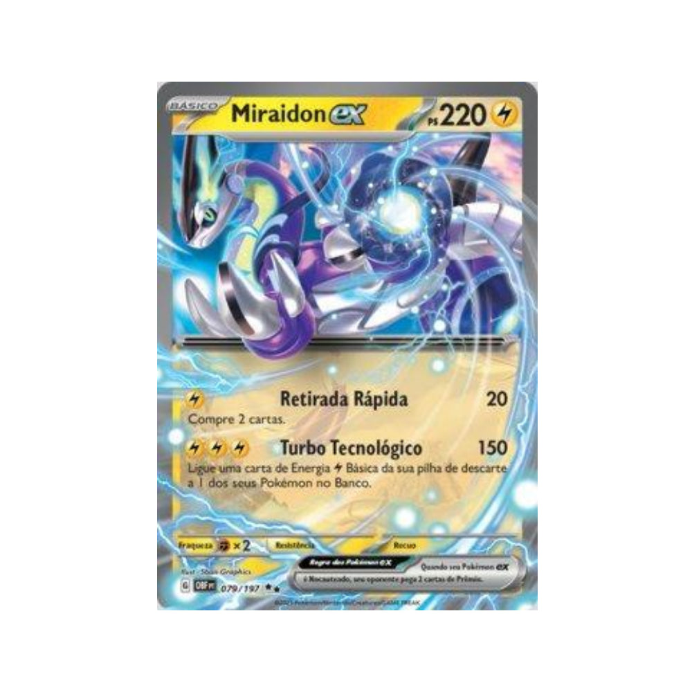 Miraidon ex 079/197 in Portuguese Obsidian Flames Pokémon TCG