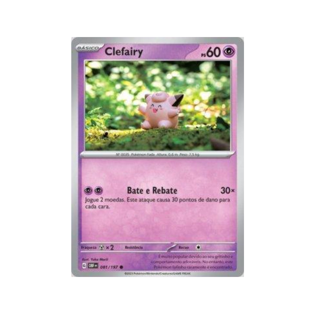 Clefairy 081/197 in Portuguese Obsidian Flames Pokémon TCG