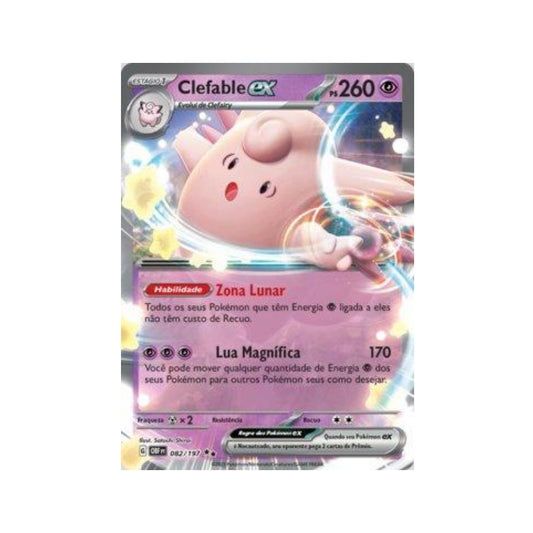 Clefable ex 082/197 in Portuguese Obsidian Flames Pokémon TCG