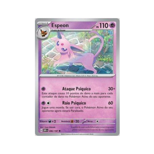 Espeon 086/197 in Portuguese Obsidian Flames Pokémon TCG