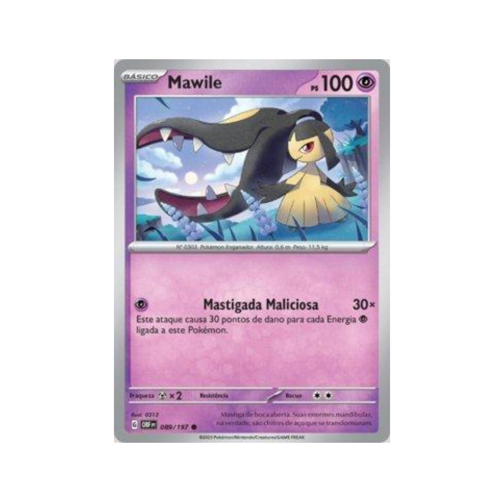 Mawile 089/197 in Portuguese Obsidian Flames Pokémon TCG