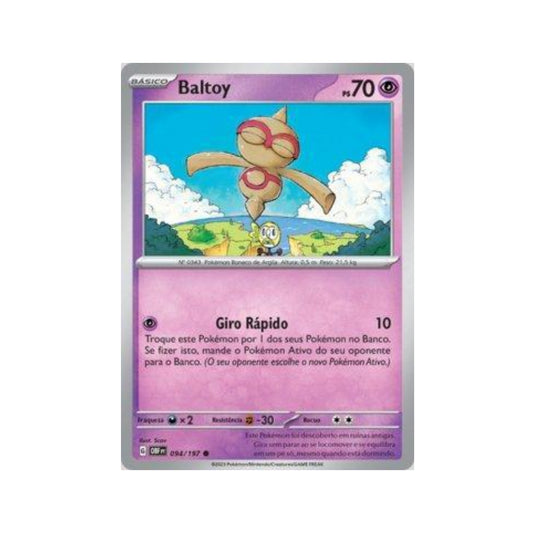 Baltoy 094/197 in Portuguese Obsidian Flames Pokémon TCG