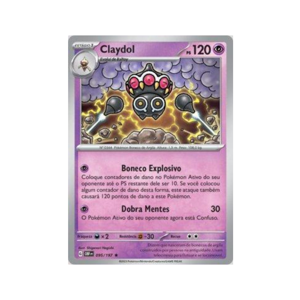 Claydol 095/197 in Portuguese Obsidian Flames Pokémon TCG